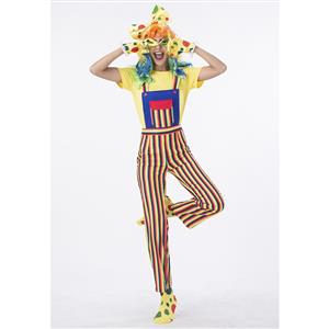 Women's Funny Circus Clown Suits Set Adult Costume N14766