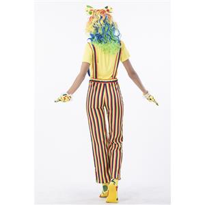 Women's Funny Circus Clown Suits Set Adult Costume N14766