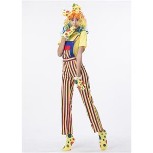 Women's Funny Circus Clown Suits Set Adult Costume N14766