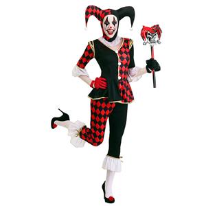 Funny Parody Ghost Clown Suit Halloween Cosplay Costume N22593