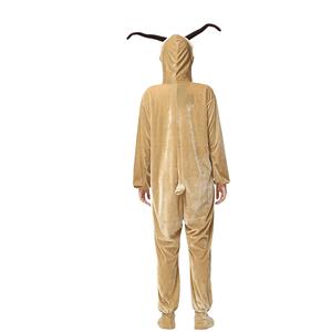 2pcs Funny Goat Animal Jumpsuits Pajama Adult Cosplay Halloween Costume N23243