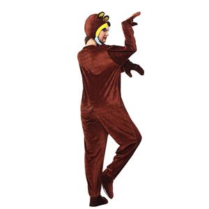 4pcs Funny Man-eater Bear Animal Jumpsuits Pajama Adult Cosplay Halloween Costume N23244