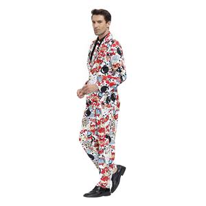 Men 's Funny Surprise Bomb Graffiti Print Personalized Party Suit Adult Cosplay Costume N20485