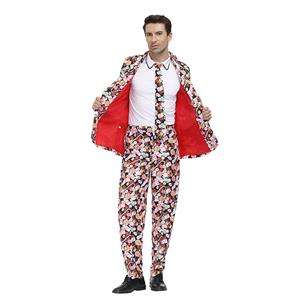 Men 's Funny Candies Pattern Print Personalized Party Suit Adult Cosplay Costume N20486