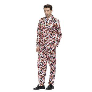 Men 's Funny Candies Pattern Print Personalized Party Suit Adult Cosplay Costume N20486