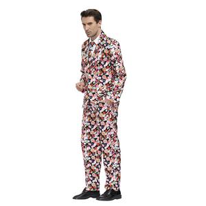 Men 's Funny Candies Pattern Print Personalized Party Suit Adult Cosplay Costume N20486