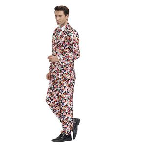 Men 's Funny Candies Pattern Print Personalized Party Suit Adult Cosplay Costume N20486