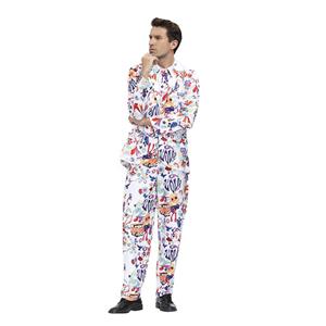 Men 's Fashion Letter Pattern Print Personalized Party Suit Adult Cosplay Costume N20488