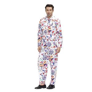 Men 's Fashion Letter Pattern Print Personalized Party Suit Adult Cosplay Costume N20488