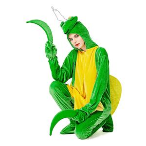 3pcs Unisex Funny Razor Mantis Animal Bodysuit Pajama Adult Cosplay Halloween Costume N20733