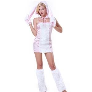 Exclusive Furry Bunny Girl Costume Shaggy Rabbit Cosplay Halloween Costume N18250