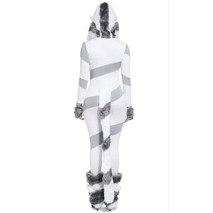 Exclusive Furry Monster Costume Circus Girl Bodysuit Zebra Cosplay Halloween Costume N18471