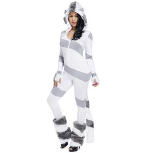 Exclusive Furry Monster Costume Circus Girl Bodysuit Zebra Cosplay Halloween Costume N18471
