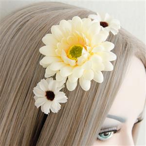 Girly Little Daisy Wedding Party Hair Hoop J12812