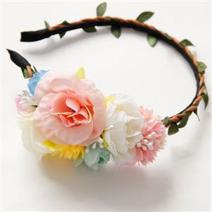 Girly Cloloeful Flowers Wedding Party Hair Hoop J12835