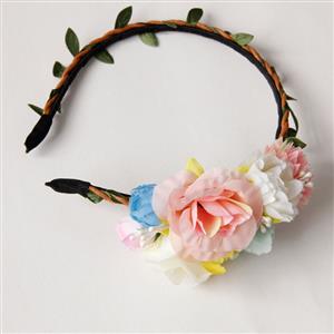 Girly Cloloeful Flowers Wedding Party Hair Hoop J12835