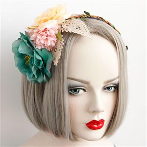 Girly Penoy Crochet Lace Wedding Party Hair Hoop J12859