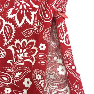 Gorgeous Paisley Pattern Red Short Sleeve Off Shoulder Blouse Top N18728