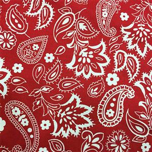 Gorgeous Paisley Pattern Red Short Sleeve Off Shoulder Blouse Top N18728