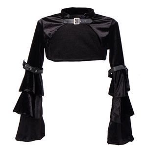 Medieval Victorian Gothic Black Shrug Bolero N12747