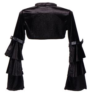 Medieval Victorian Gothic Black Shrug Bolero N12747