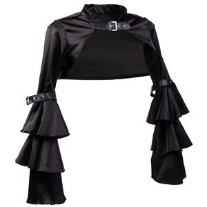 Medieval Victorian Gothic Black Shrug Bolero N12899