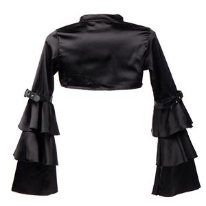 Medieval Victorian Gothic Black Shrug Bolero N12899