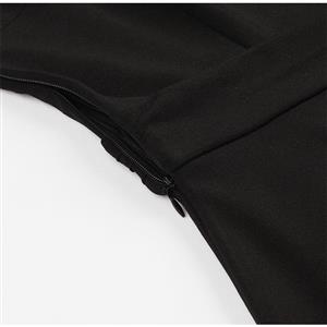 Plus Size Gothic Black See-through Flare Sleeve Halloween Vampire Dress N19420