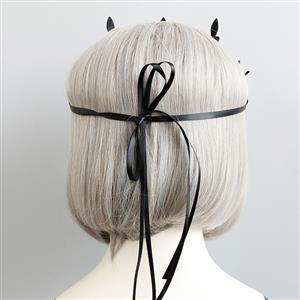 Gothic Black Cobweb Candle Halloween Crown Headwear MS18383