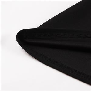 Gothic Lace Batwing Sleeve Dress with Oversized Bow - Sweet Black Mini Dress for Halloween N23813