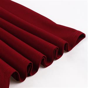 Burgundy Gothic Lace Sweetheart Dress with Batwing Sleeves - Oversized Bow Backless Evening Gown for Halloween N23814