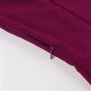 Purple Gothic Lace Sweetheart Dress with Batwing Sleeves - Oversized Bow and Flared Cuffs for Halloween N23815