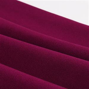 Purple Gothic Lace Sweetheart Dress with Batwing Sleeves - Oversized Bow and Flared Cuffs for Halloween N23815