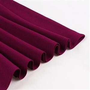 Purple Gothic Lace Sweetheart Dress with Batwing Sleeves - Oversized Bow and Flared Cuffs for Halloween N23815