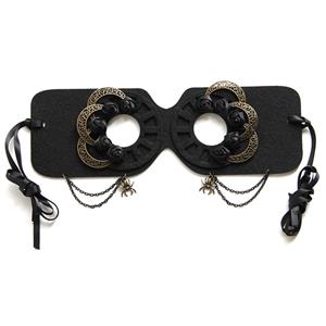 Gothic Black Rose Metal Chains Pendant Adult Masquerade Party Halloween Cosplay Eye Mask MS21392