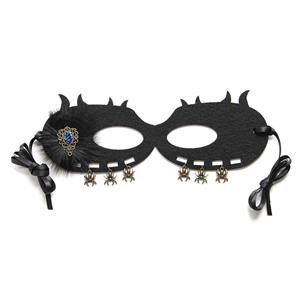 Gothic Gem and Feather Adult Masquerade Party Spider Halloween Cosplay Eye Mask MS21393
