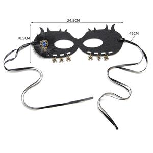 Gothic Gem and Feather Adult Masquerade Party Spider Halloween Cosplay Eye Mask MS21393