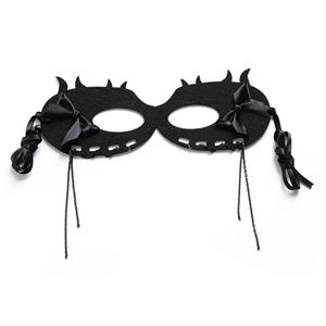 Gothic Bowknot and Chain Pendant Adult Masquerade Party Halloween Cosplay Eye Mask MS21433