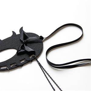 Gothic Bowknot and Chain Pendant Adult Masquerade Party Halloween Cosplay Eye Mask MS21433