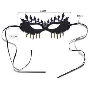 Gothic Gems and Pendant Noble Adult Masquerade Party Halloween Queen Cosplay Eye Mask MS21434