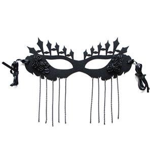 Gothic Black Rose and Chain Noble Adult Masquerade Party Halloween Cosplay Eye Mask MS21435