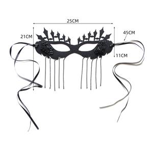 Gothic Black Rose and Chain Noble Adult Masquerade Party Halloween Cosplay Eye Mask MS21435