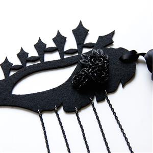 Gothic Black Rose and Chain Noble Adult Masquerade Party Halloween Cosplay Eye Mask MS21435