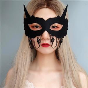 Gothic Devil Horn Adult Masquerade Demon Skull Halloween Animal Anime Cosplay Eye Mask MS21443