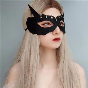 Gothic Devil Horns Adult Queen Masquerade Demon Halloween Stars Anime Cosplay Eye Mask MS21444