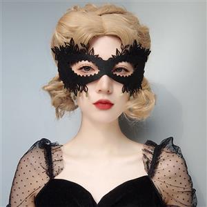 Gothic Black Queen Noble Masquerade Adult Halloween Devil Anime Cosplay Eye Mask MS21685