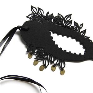 Gothic Black Queen Noble Masquerade Adult Halloween Devil Anime Cosplay Eye Mask MS21685