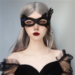 Gothic Black Queen Noble Masquerade Adult Halloween Princess Anime Cosplay Eye Mask MS21686