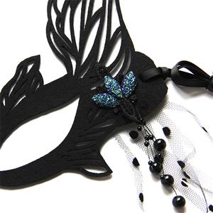 Gothic Black Queen Noble Masquerade Adult Halloween Princess Anime Cosplay Eye Mask MS21686