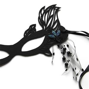 Gothic Black Queen Noble Masquerade Adult Halloween Princess Anime Cosplay Eye Mask MS21686